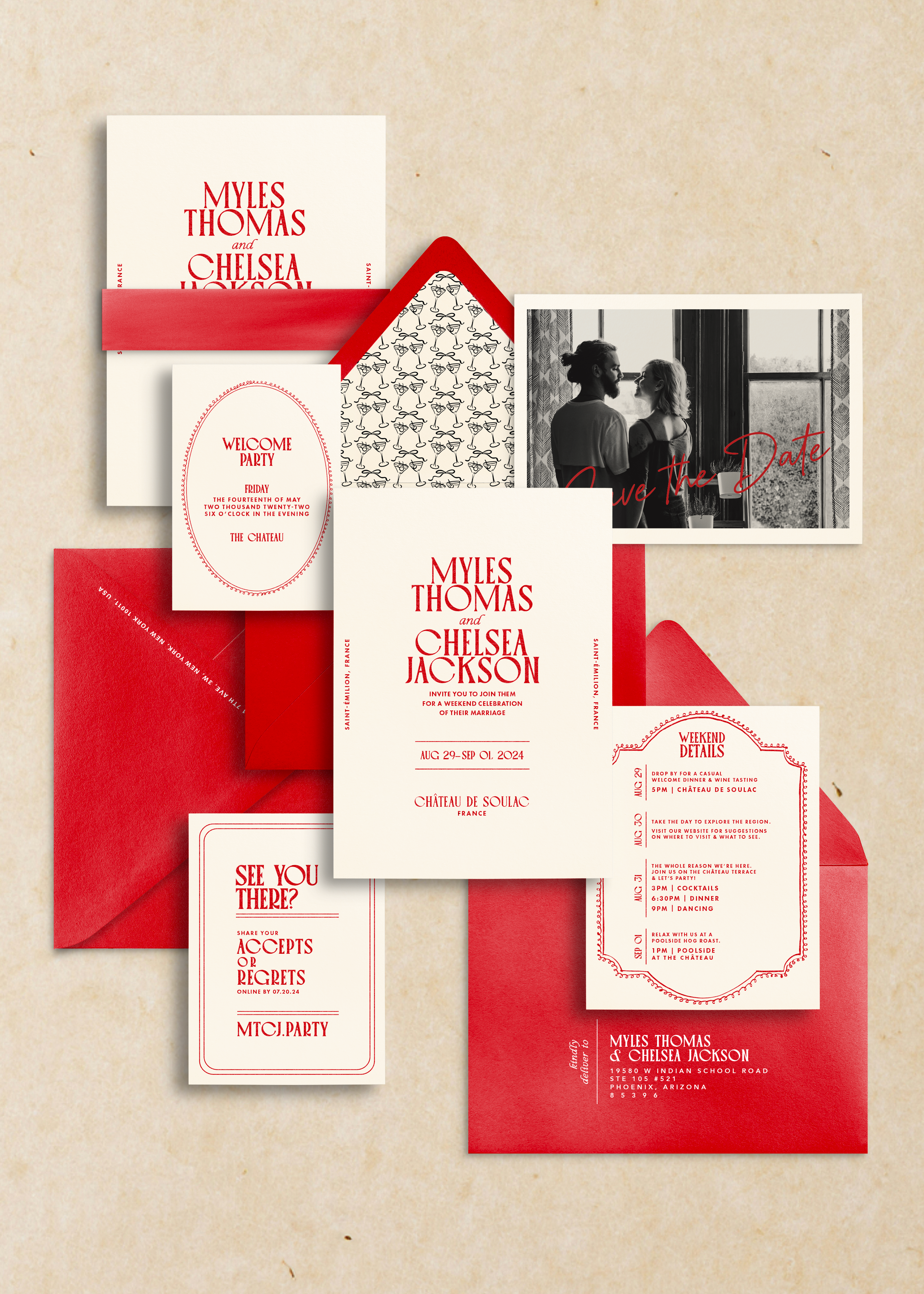 Chelsea Suite | Semi-Custom Wedding Invitations from Leighwood