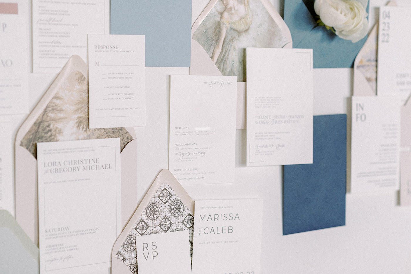 Leighwood Design Studio semi-custom wedding stationery collection