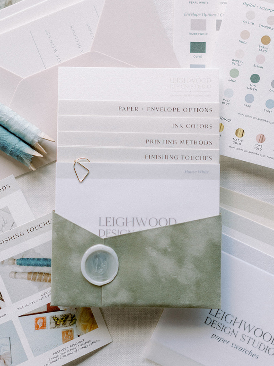 Leighwood Design Studio Custom & Semi-Custom Stationery Sample Pack