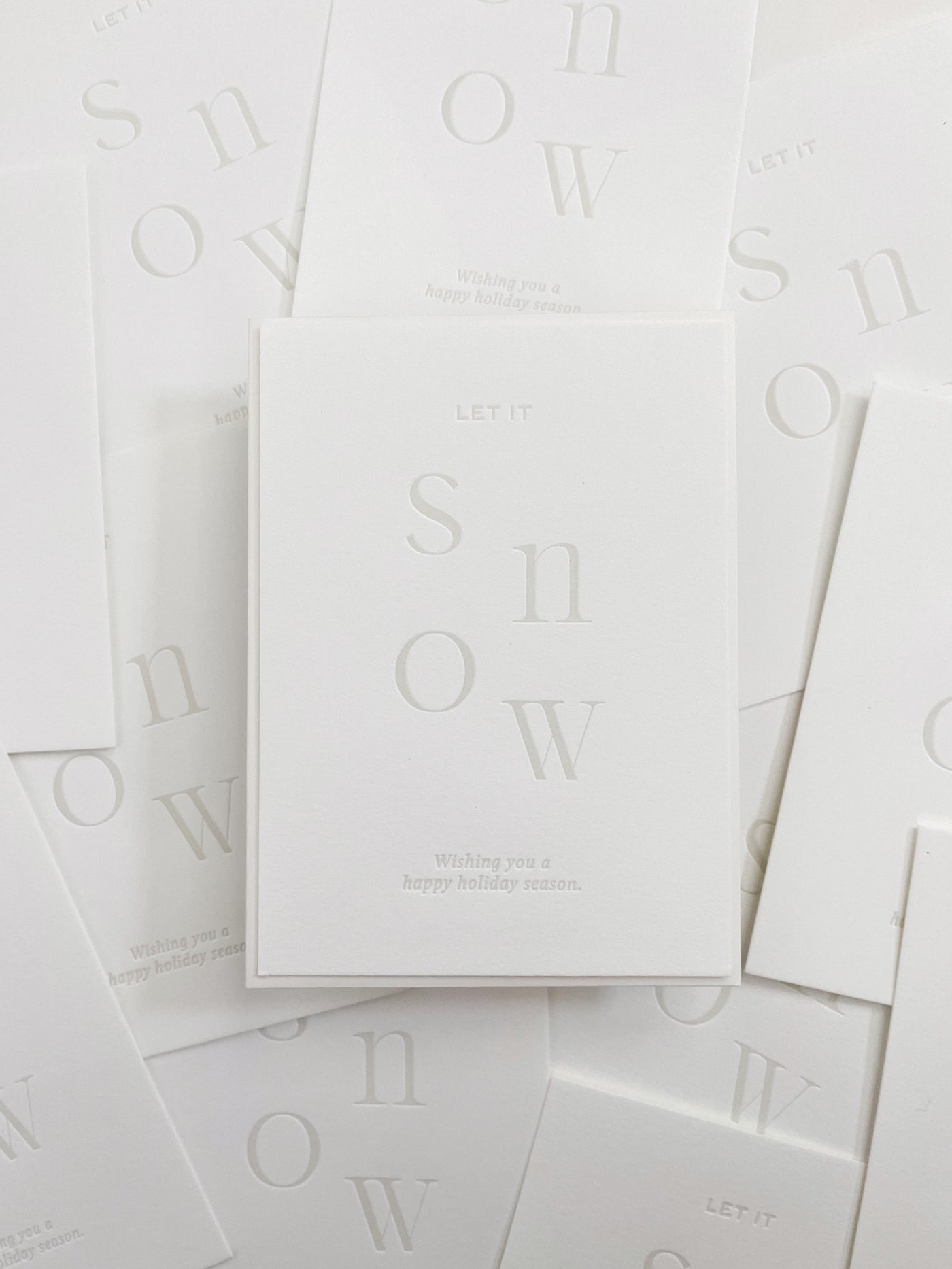 Let It Snow Letterpress Card