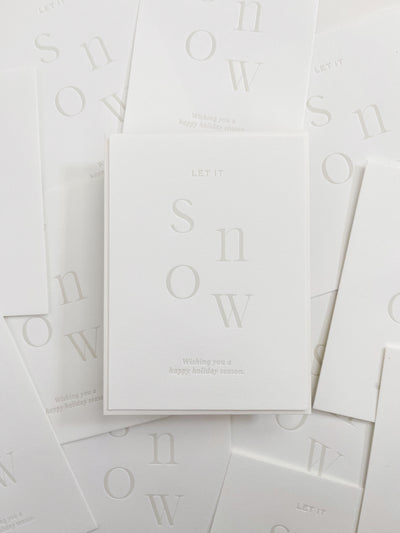 Let It Snow Letterpress Card