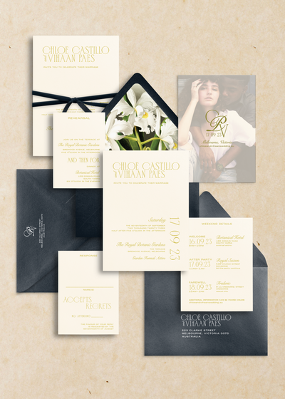 Chloe Semi-Custom Wedding Invitation Suite