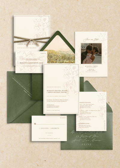 Erwin Semi-Custom Wedding Invitation Suite