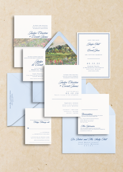 Everett Semi-Custom Wedding Invitation Suite