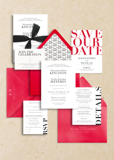 Kingston Semi-Custom Wedding Invitation Suite