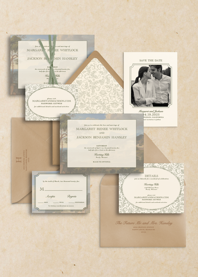 Margaret Semi-Custom Wedding Invitation Suite