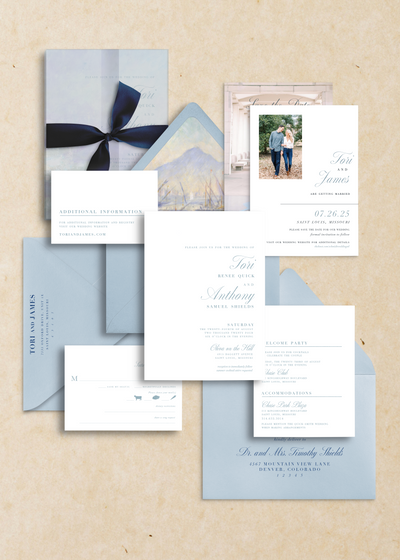 Tori Semi-Custom Wedding Invitation Suite