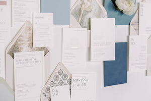 Leighwood Design Studio semi-custom wedding stationery collection