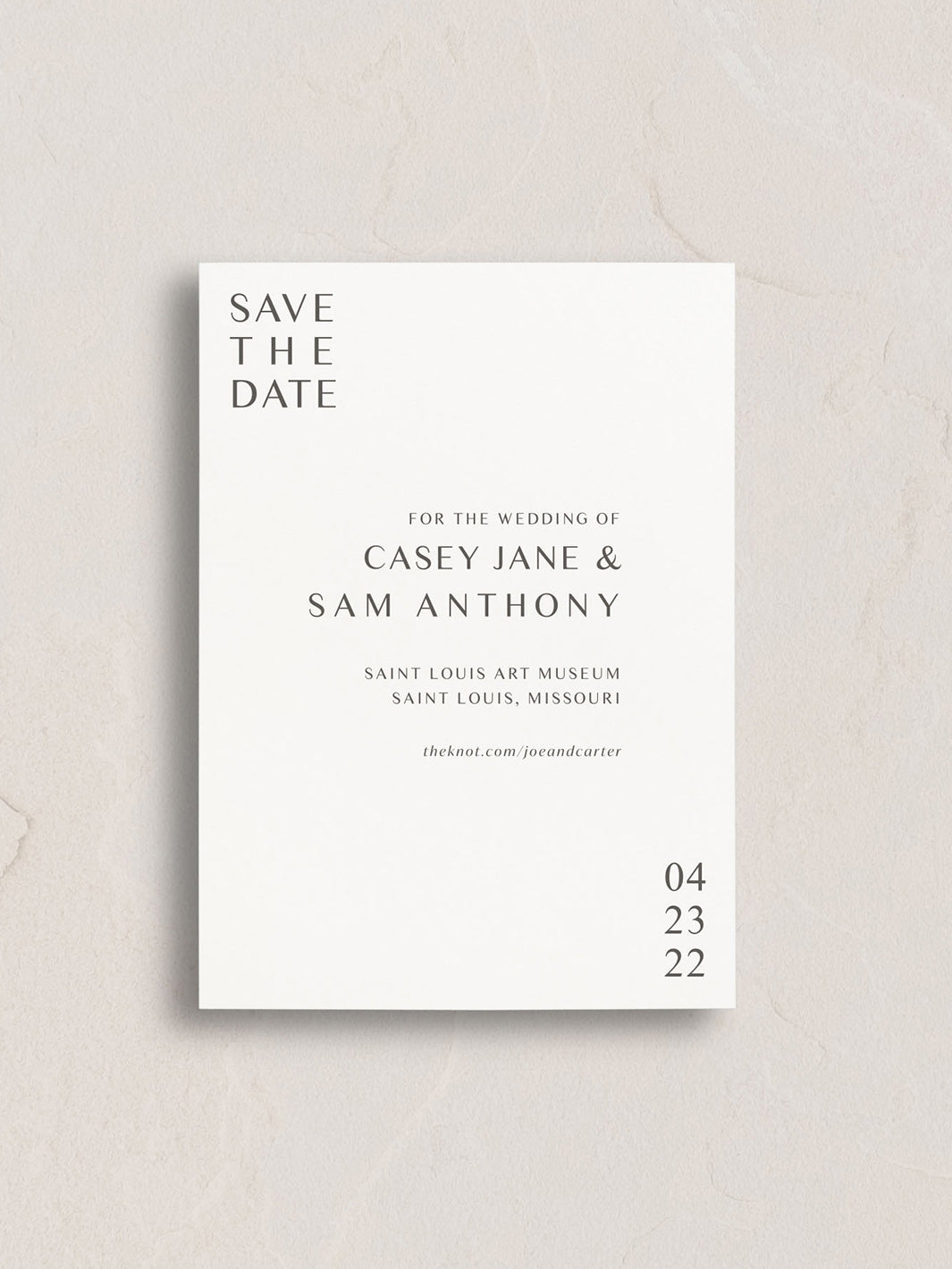 Casey Semi-Custom Save The Dates from Leighwood Design Studio