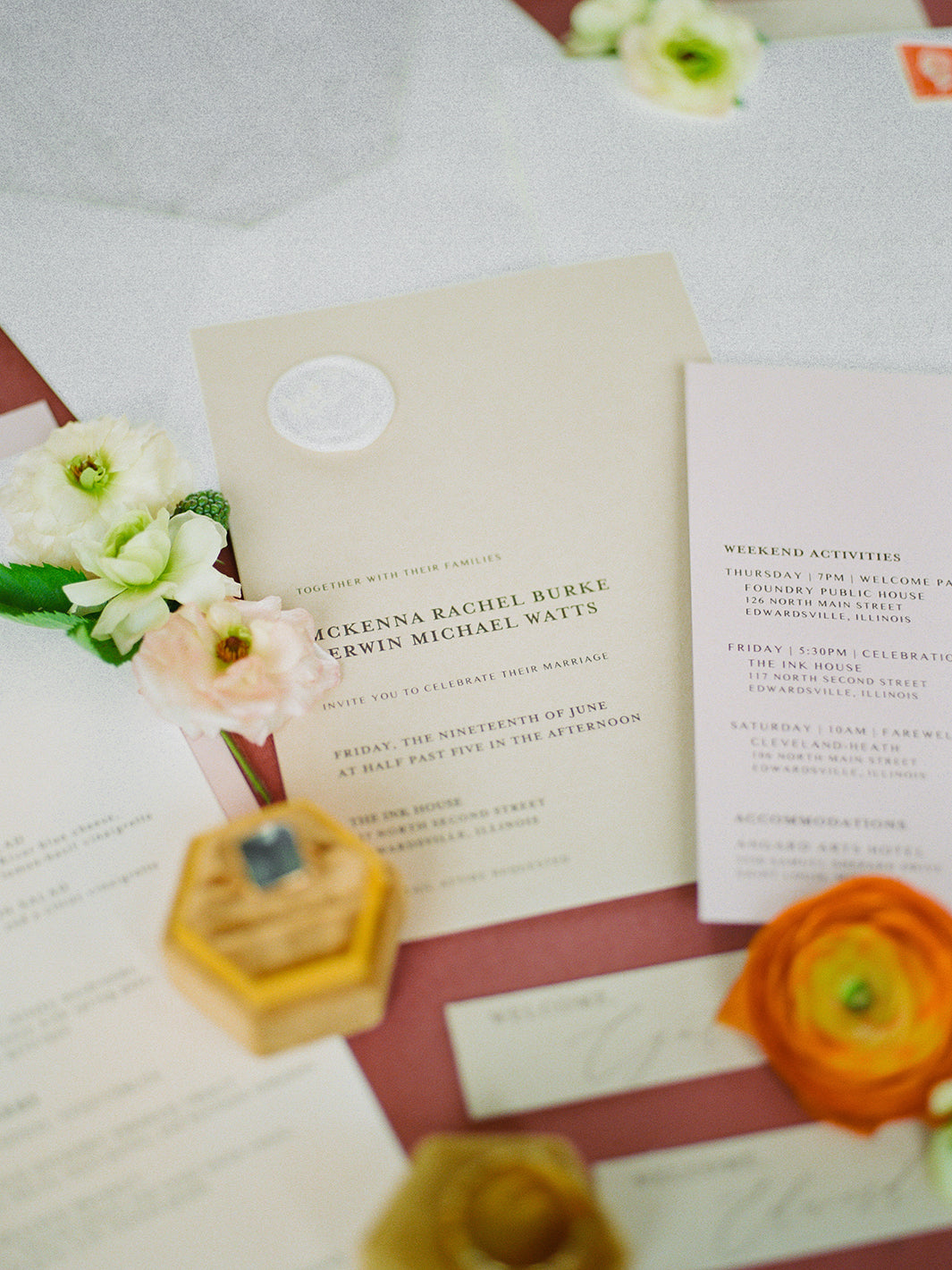Erwin Semi-Custom Wedding Invitation Suite from Leighwood Design Studio
