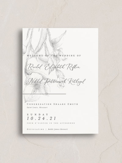 Everett Ceremony Program from Leighwood Design Studio