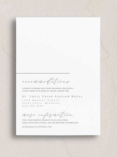 Everett Semi-Custom Wedding Invitation Suite from Leighwood Design Studio
