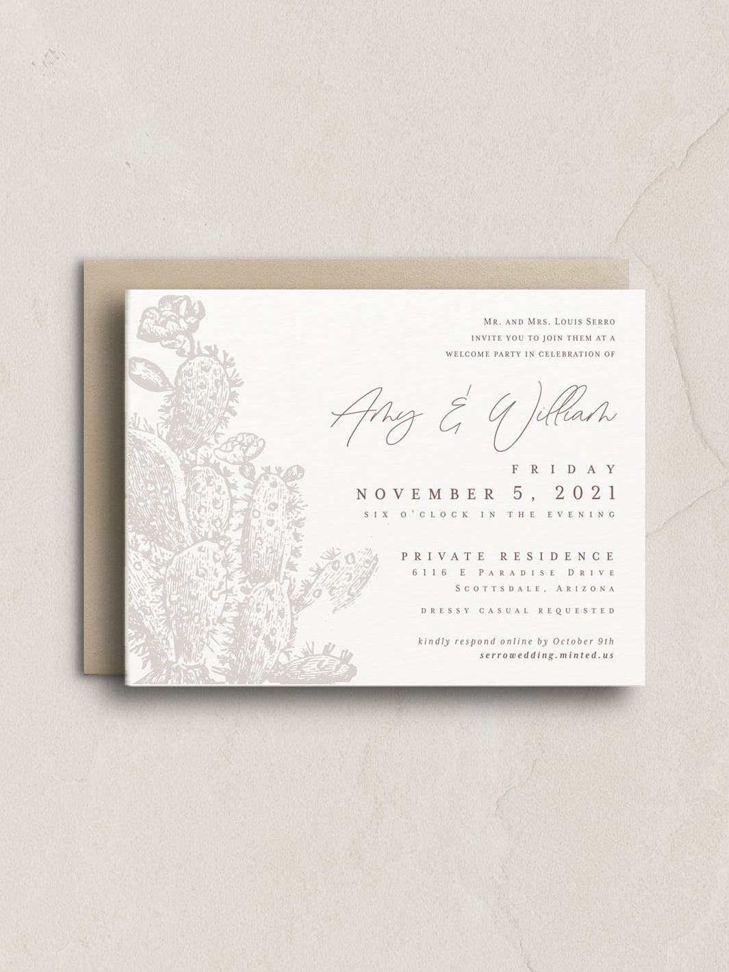 Everett Rehearsal Dinner Invitations from Leighwood Design Studio