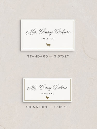 Kingston Place Cards from Leighwood Design Studio