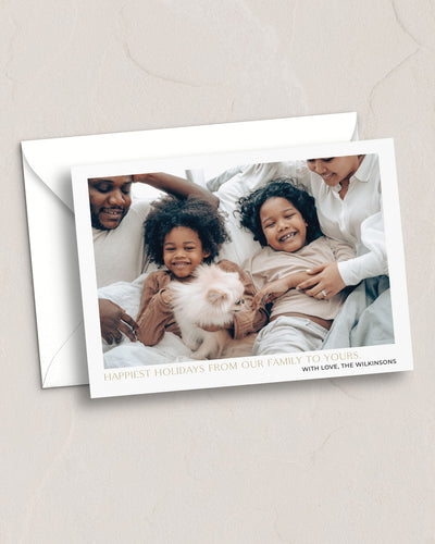 Happiest Holidays Photo Card from Leighwood Design Studio