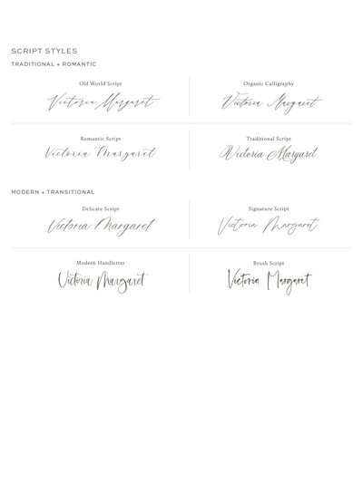 Avianna Semi-Custom Menu from Leighwood Design Studio