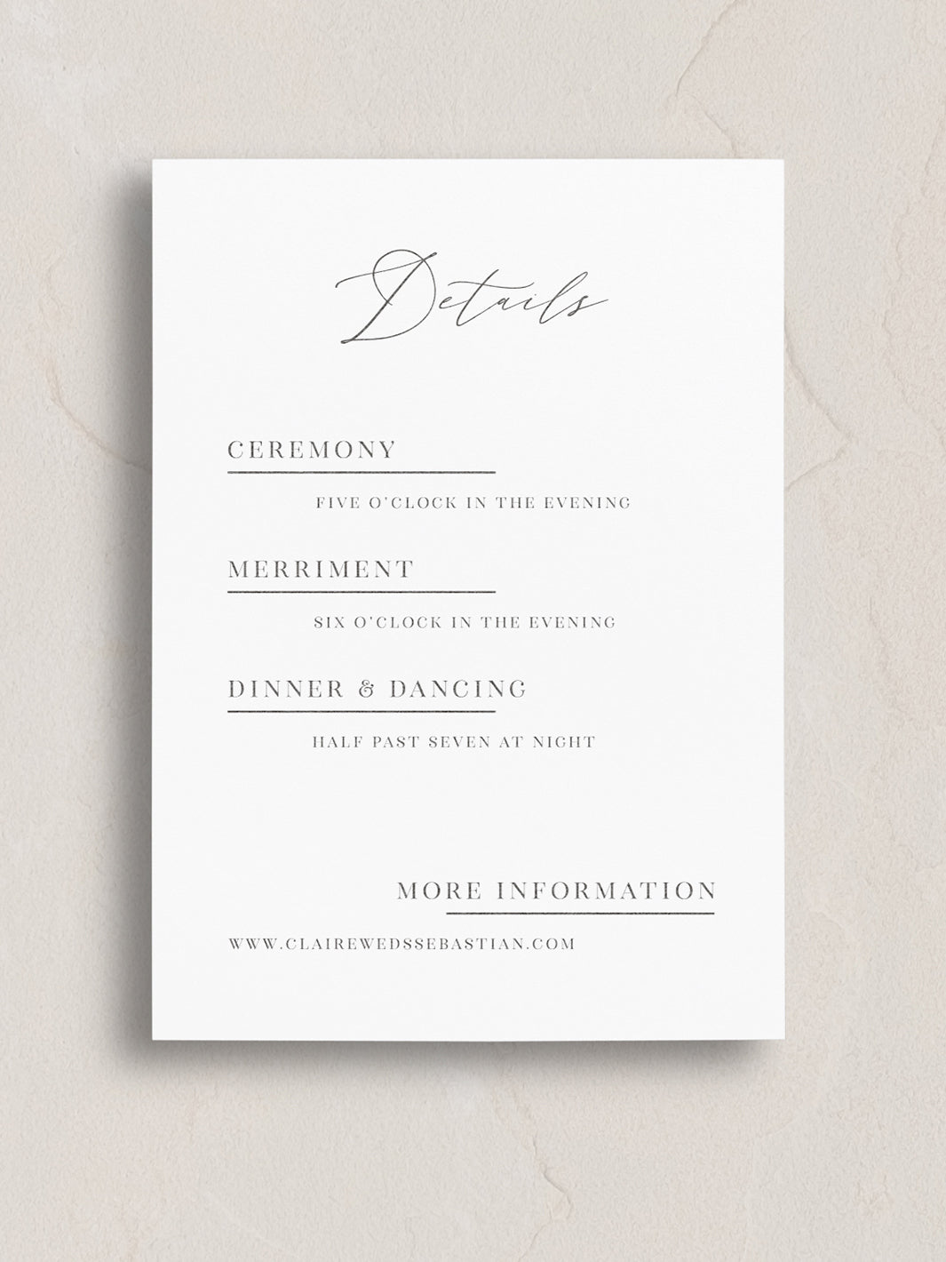 Marx Semi-Custom Wedding Invitation Suite from Leighwood Design Studio