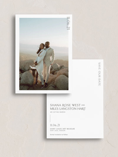 Miles Save The Dates from Leighwood Design Studio