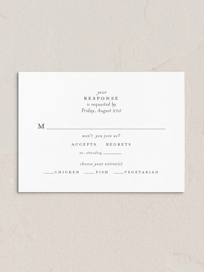 Neeka Semi-Custom Wedding Invitation Suite from Leighwood Design Studio